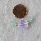 14mm Natural Scapolite Faceted Bead Paraiba Blue Tourmaline Faceted Rondelle Lavender Quartz Gemstone for DIY Jewelry Making