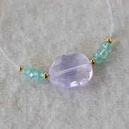 14mm Natural Scapolite Faceted Bead Paraiba Blue Tourmaline Faceted Rondelle Lavender Quartz Gemstone for DIY Jewelry Making