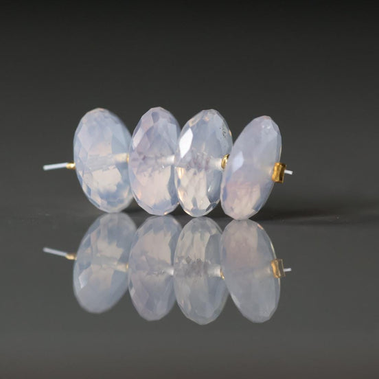 14mm Natural Scapolite Rondelle Beads Faceted 4 Pcs Gemstone Beads Lavender quartz Jewelry Making DIY Necklace November birthstone