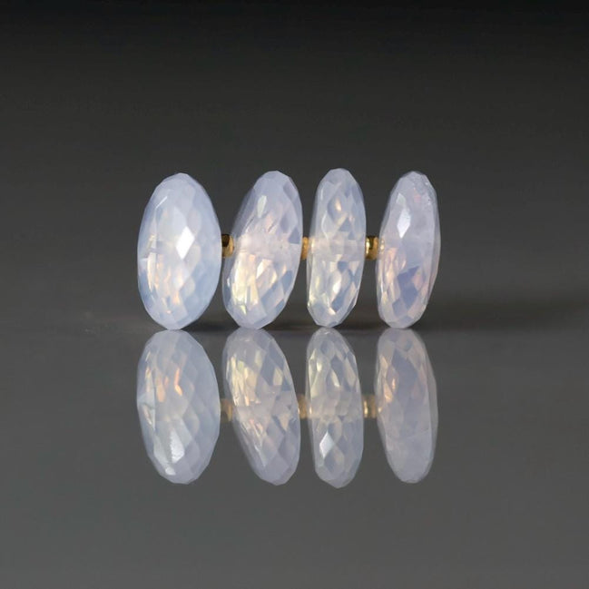 14mm Natural Scapolite Rondelle Beads Faceted 4 Pcs Gemstone Beads Lavender quartz Jewelry Making DIY Necklace November birthstone