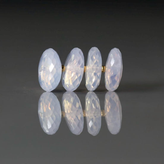 14mm Natural Scapolite Rondelle Beads Faceted 4 Pcs Gemstone Beads Lavender quartz Jewelry Making DIY Necklace November birthstone