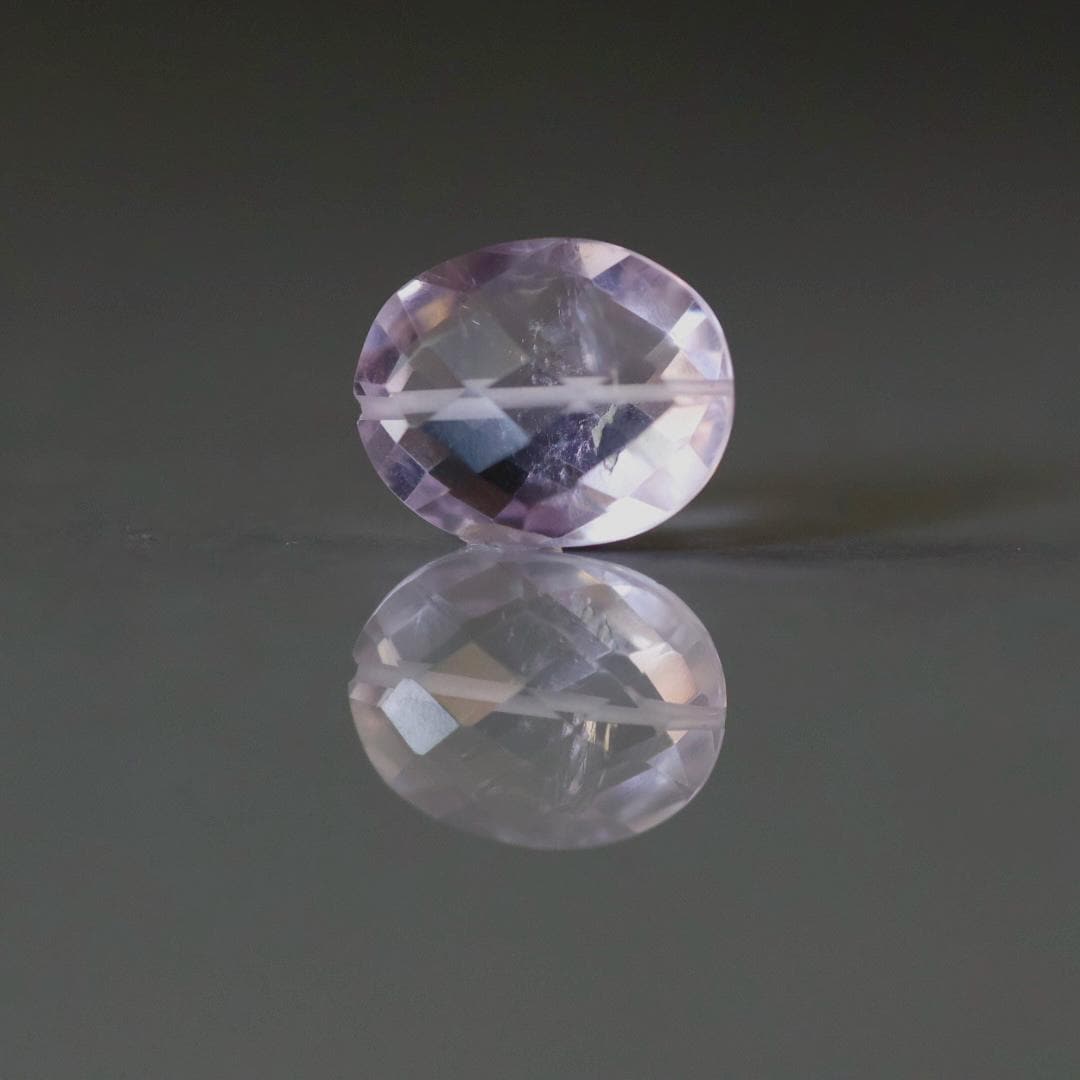 Large Natural Pink Amethyst Oval Bead Faceted 18x14mm Gemstone for DIY Jewelry Making Earrings Pendants February Birthstone