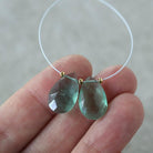 16mm Natural Green Fluorite Briolette Beads Faceted Teardrop Pair Gemstone for DIY Jewelry Making Earrings