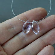 Natural Pink Amethyst Marquise Beads Faceted Briolette Beads 8x16mm Gemstone for DIY Jewelry Making Earrings Pendants February Birthstone