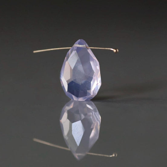 16mm Natural Scapolite Briolette Bead Faceted Teardrop 1 Pcs Gemstone Beads Lavender quartz Jewelry Making DIY Necklace November birthstone