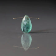 17mm Natural Green Fluorite Briolette Bead Faceted Teardrop 1 Pcs Gemstone Beads DIY Jewelry Making Necklace November birthstone