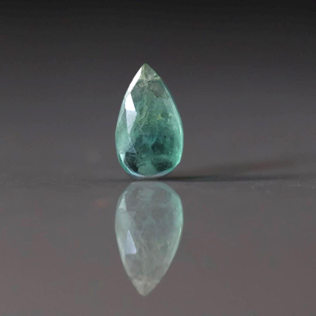17mm Natural Green Fluorite Briolette Bead Faceted Teardrop 1 Pcs Gemstone Beads DIY Jewelry Making Necklace November birthstone