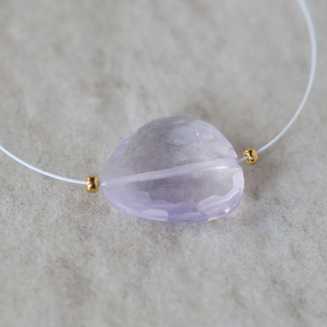 17x14mm Natural Scapolite Bead Faceted Flat Stone Lavender Quartz Gemstone for DIY Jewelry Making