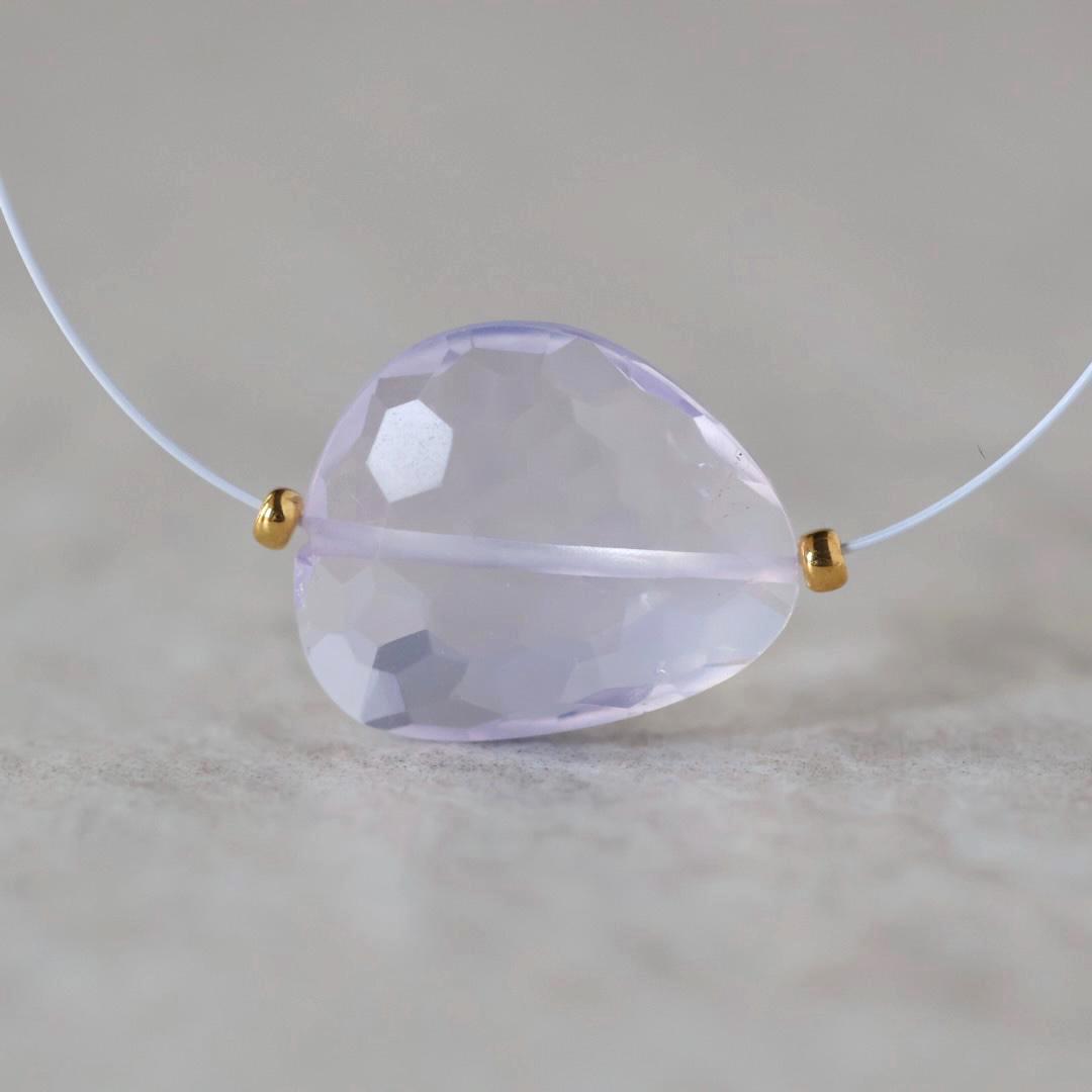 17x14mm Natural Scapolite Bead Faceted Flat Stone Lavender Quartz Gemstone for DIY Jewelry Making
