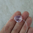 17x14mm Natural Scapolite Bead Faceted Flat Stone Lavender Quartz Gemstone for DIY Jewelry Making