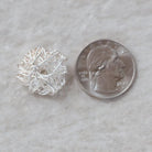 18mm Thai Karen Hill Tribe Silver Bead Tangled Wired Nest Hand Woven Ball Coin Charm Pendant