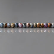 2mm 3mm Ruby Sapphire Micro Faceted Rondelle Beads Genuine Small Beads Strand 4” Gemstone Beads for Jewelry Making