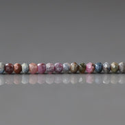 2mm 3mm Ruby Sapphire Micro Faceted Rondelle Beads Genuine Small Beads Strand 4” Gemstone Beads for Jewelry Making