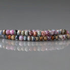 2–3mm Ruby Sapphire Beads – Faceted Rondelle Micro Gemstone - 4" Strand
