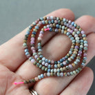 2–3mm Ruby Sapphire Beads – Faceted Rondelle Micro Gemstone - 4" Strand