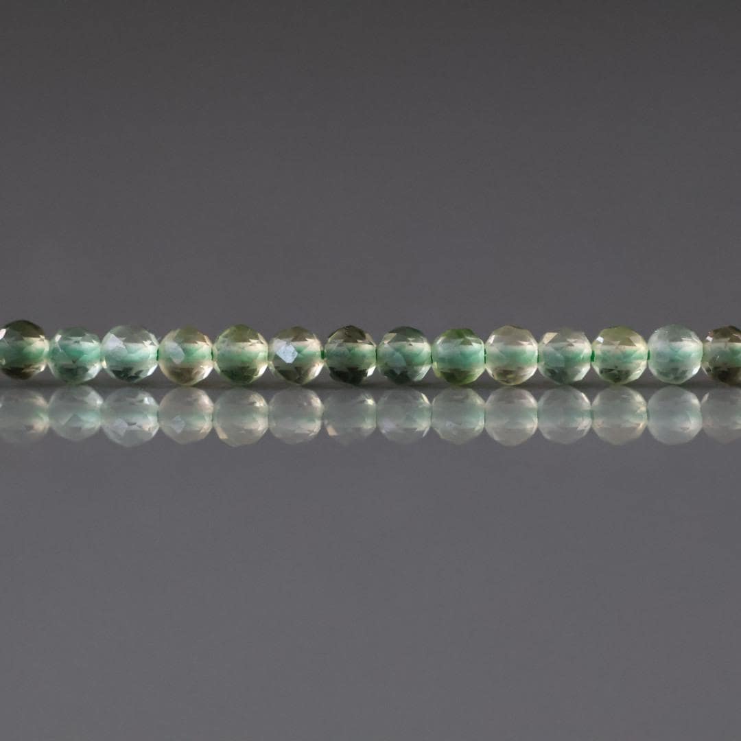 2.4mm Green Amethyst Beads Micro Faceted Beads 15" Green Natural Amethyst Gemstone Beads Beading Crafter Gift February Birthstone