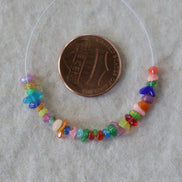 2-4mm Natural Ethiopian Disco Opal Chip Beads Smooth Colorful Opal Gemstone For DIY Jewelry Making
