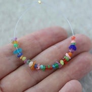 2-4mm Natural Ethiopian Disco Opal Chip Beads Smooth Colorful Opal Gemstone For DIY Jewelry Making