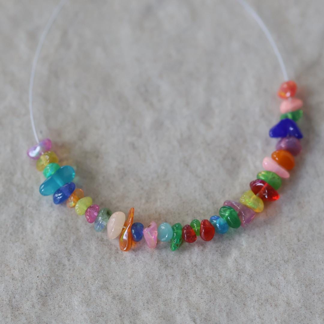 2-4mm Natural Ethiopian Disco Opal Chip Beads Smooth Colorful Opal Gemstone For DIY Jewelry Making