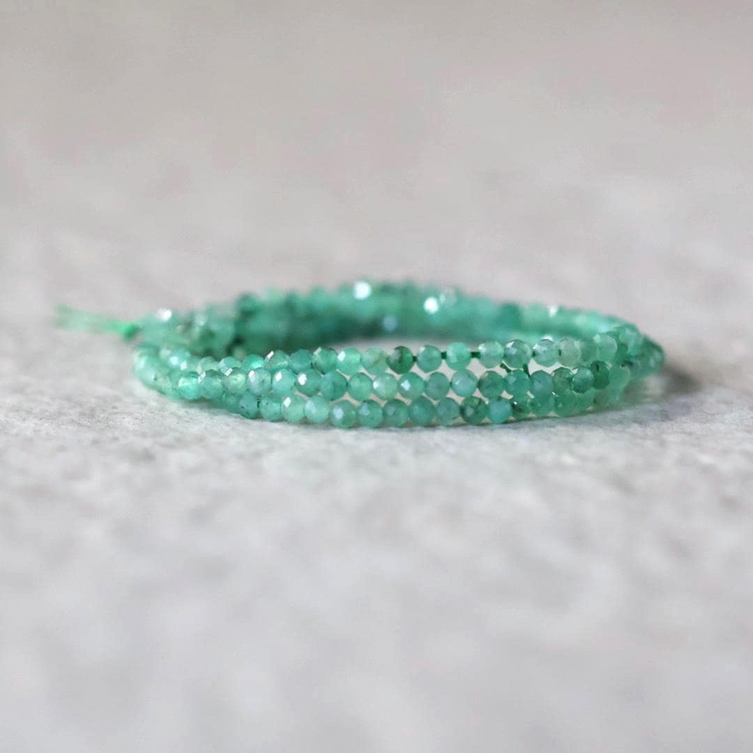 2.5mm AAA Emerald Faceted Beads Round Natural Raw Emerald Genuine Gemstone DIY Jewelry Making Spplies
