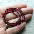 2.5mm AAA Pyrope Garnet Rondelle Beads Faceted 15" Natural Red Gemstone for DIY Jewelry Making