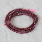 2.5mm AAA Pyrope Garnet Rondelle Beads Faceted 15" Natural Red Gemstone for DIY Jewelry Making