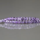 2.5mm Amethyst Beads ‚Äì Tiny Faceted Round Natural Gemstone 15" Strand