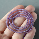 2.5mm Amethyst Beads – Tiny Smooth Round Natural Gemstone 15" Strand