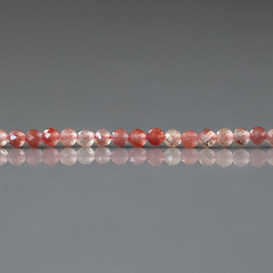 2.5mm Rare Andesine Faceted Beads 15" Red Genuine Sparkly Gemstone Beads for Jewelry Making Beading Craft Gift Beads Self-Love Abundance