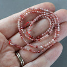 2.5mm Andesine Beads - Tiny Faceted Round Natural Gemstone 15" Strand