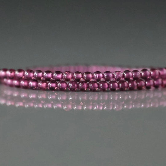 2.5mm AAA Pink Garnet Beads Smooth 7”Natural Berry Rhodolite Garnet Gemstone Beads Beading Crafter Gift
