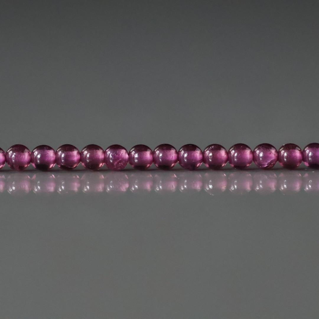 2.5mm AAA Pink Garnet Beads Smooth 7”Natural Berry Rhodolite Garnet Gemstone Beads Beading Crafter Gift