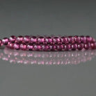 2.5mm Berry Rhodolite Garnet Beads - Tiny Smooth Round Natural Gemstone 7" Strand