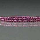 2.5mm Berry Rhodolite Garnet Beads - Tiny Smooth Round Natural Gemstone 7" Strand