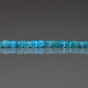 2.5mm Blue Apatite Beads ‚Äì Tiny Faceted Cube Natural Gemstone 15