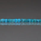 2.5mm Blue Apatite Beads ‚Äì Tiny Faceted Cube Natural Gemstone 15" Strand