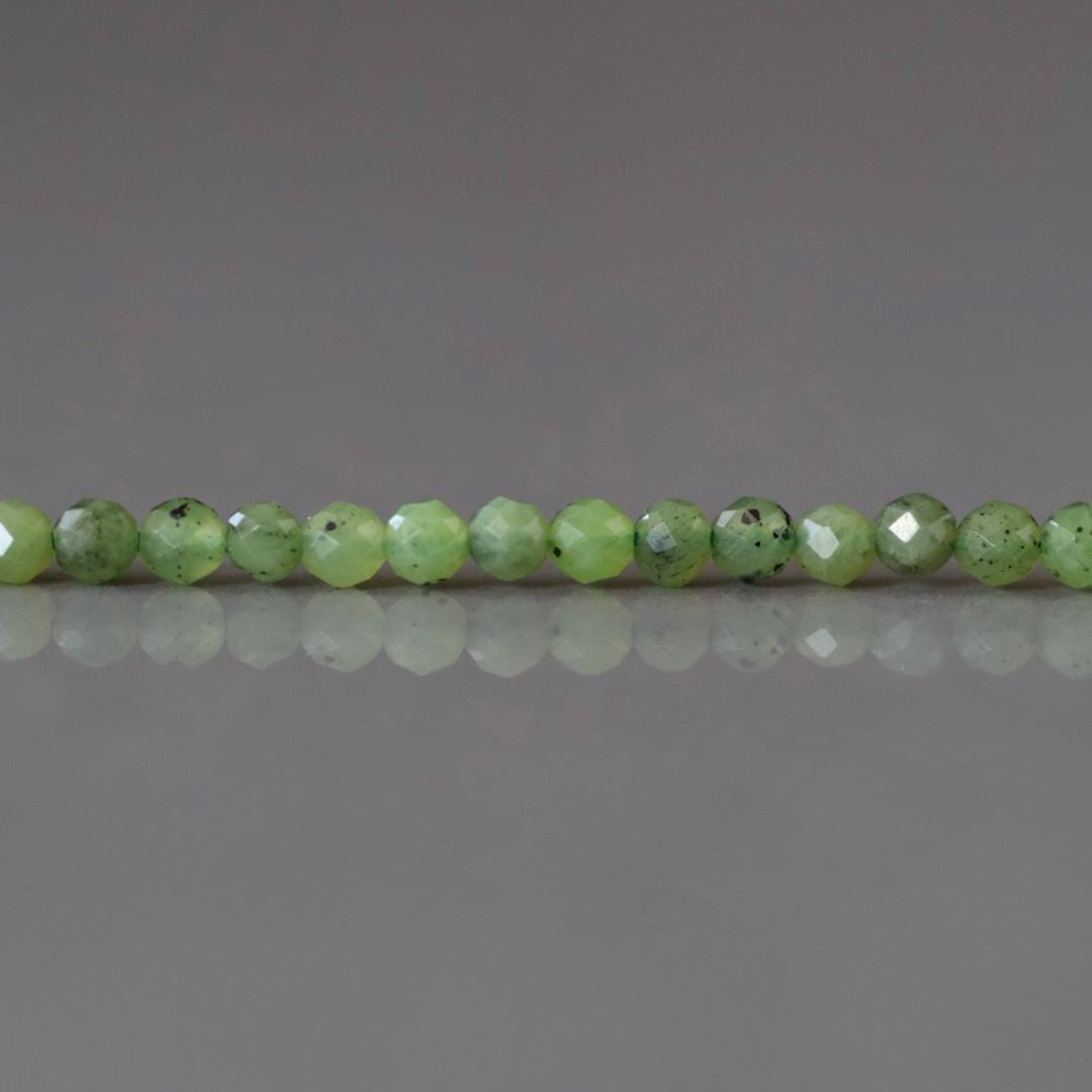 2.5mm AAA Canadian Jade Beads 15" Green Jade Nephrite Genuine Gemstone Beads Natural Jade for Jewelry Making Beading Craft Gift Beads