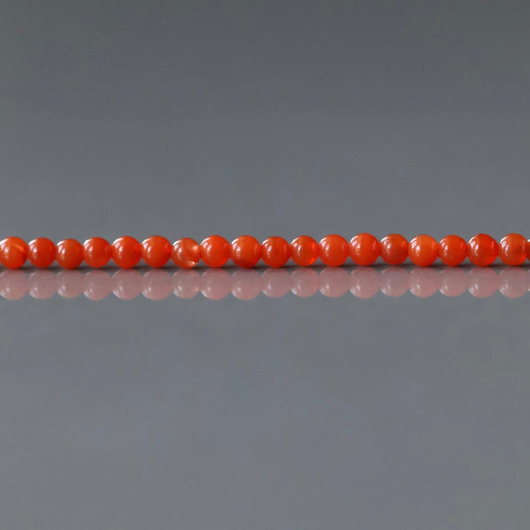 2.5mm Natural AAA Orange Carnelian Smooth Beads 15" Genuine Gemstone Beads for Jewelry Making Beading Craft Gift Beads Self-Love Abundance