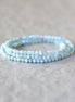 2.5mm Dominican Larimar Beads - Tiny Faceted Round Natural Gemstone 15" Strand