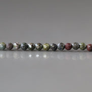2.5mm Dragon Bloodstone Beads Faceted Genuine Dragon Blood Jasper Beads 15