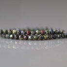 2.5mm Dragon Blood Jasper Beads ‚Äì Tiny Faceted Round Natural Gemstone 15" Strand