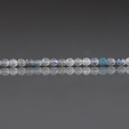 2.5mm Dumortierite In Quartz Beads – Tiny Faceted Round Natural Gemstone 15