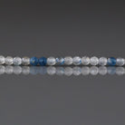 2.5mm Dumortierite In Quartz Beads – Tiny Faceted Round Natural Gemstone 15" Strand