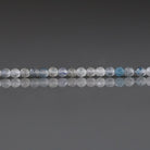 2.5mm Dumortierite In Quartz Beads – Tiny Faceted Round Natural Gemstone 15" Strand