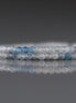 2.5mm Dumortierite In Quartz Beads – Tiny Faceted Round Natural Gemstone 15" Strand