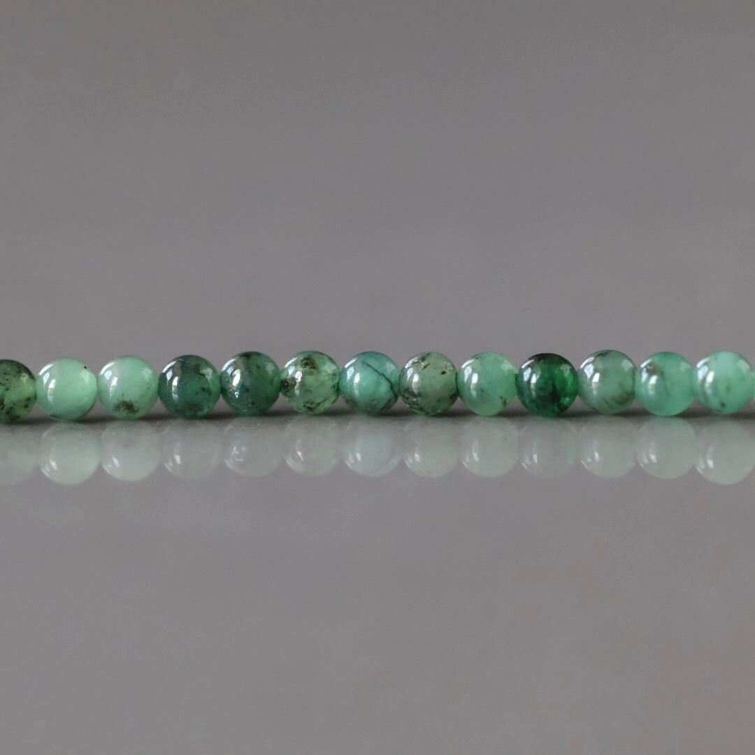 2.5mm Natural Emerald Beads 15.5" Raw Emerald Genuine Gemstone Beads Genuine Emerald for Jewelry Making Beading Craft Gift Beads