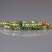 2.5mm Ombre Green Yellow Tourmaline Micro Faceted Beads 15
