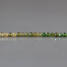 2.5mm Green Yellow Tourmaline Beads ‚Äì Tiny Faceted Round Natural Gemstone 15" Strand