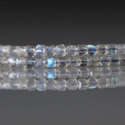2.5mm AAA Labradorite Cube Beads Faceted Genuine Blue Flash Beads 15