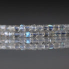 2.5mm Labradorite Beads – Tiny Faceted Cube Natural Gemstone 15" Strand
